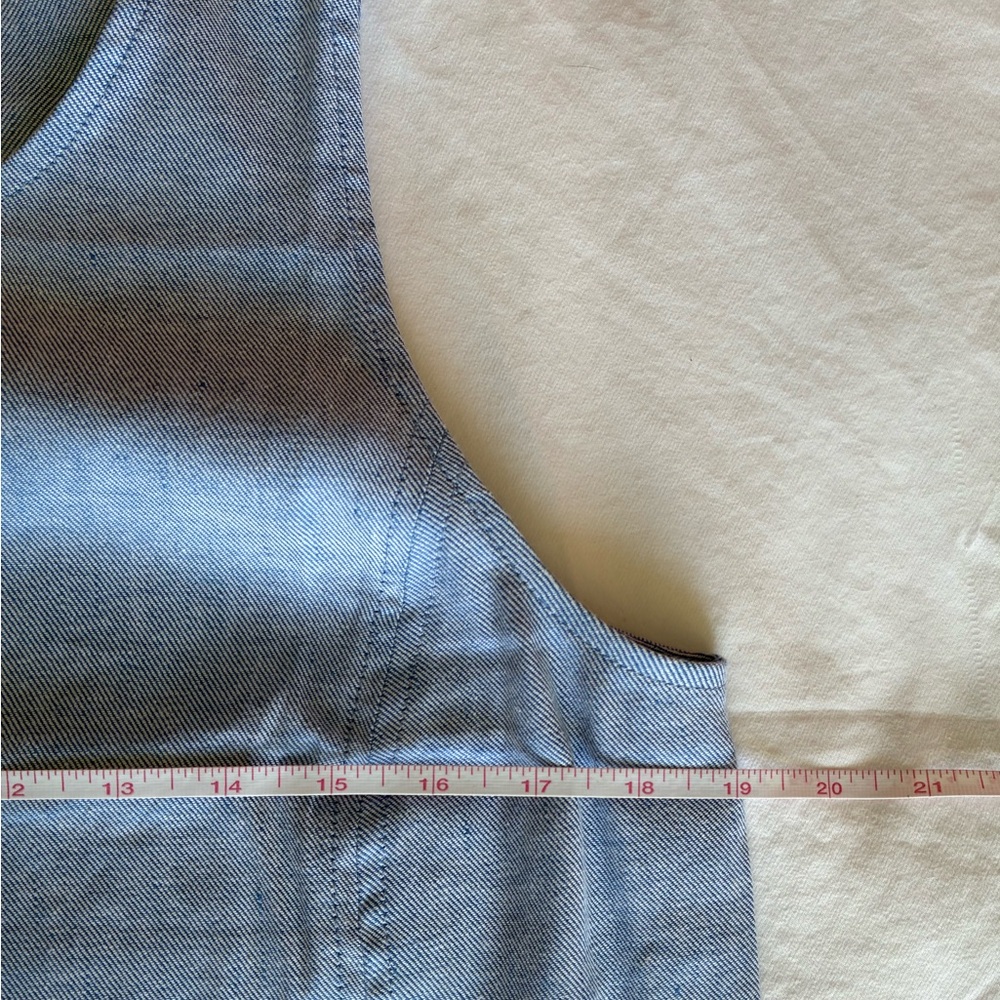 NWOT Banana Republic “Chambray Blue” Sleeveless Linen-Cotton Shell, Size M - Picture 6 of 10